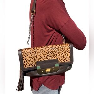 DIANE VON FURSTENBURG- calf hair purse